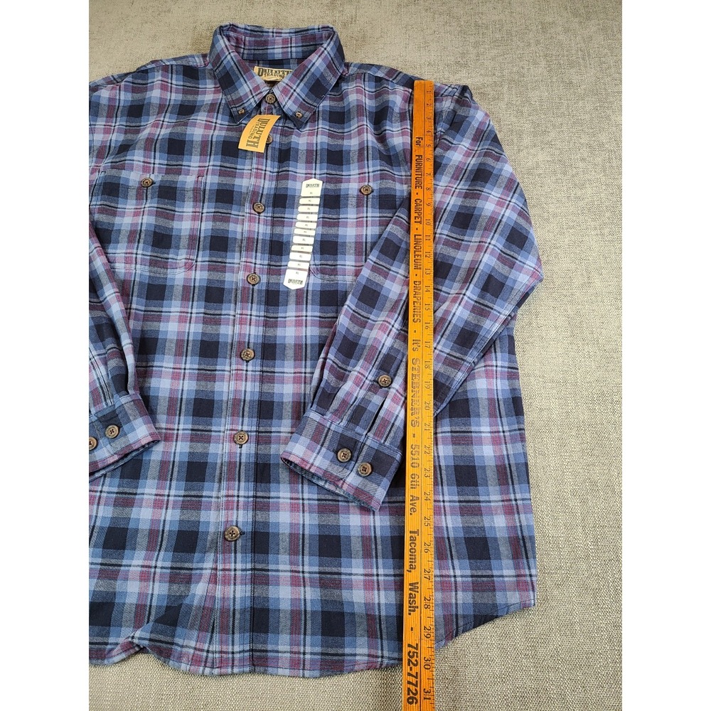 *NWT* Duluth Shirt Mens XL Blue Plaid Flannel Free Swinging Regular Fit Button - Picture 5 of 6